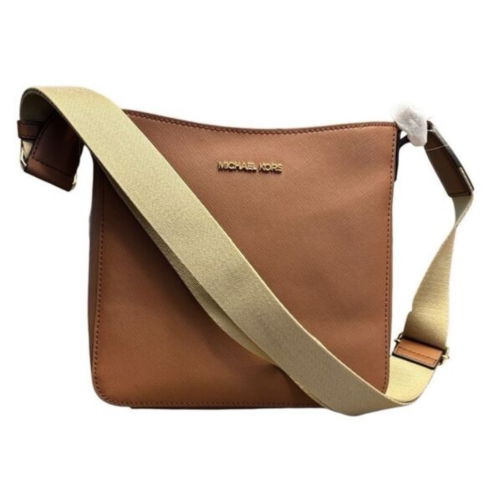 Michael Kors Brown Crossbody Bag with Cream Strap